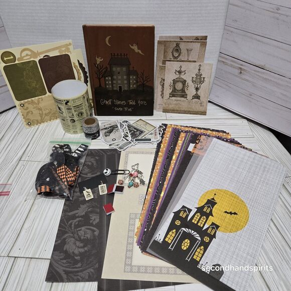 HAPPY HAUNTING Halloween Small Lot Junk Journal Scrapbook  Ephemera DIY - Picture 1 of 14